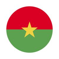 Runde Flagge von Burkina Faso. vektor