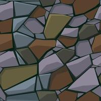 Nahtlose Textur und Hintergrund aus Pflasterstein und Kopfsteinpflaster. graue und braune Steine im Freien. vektor