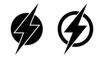 schwarzes Sturmblitz-Logo vektor