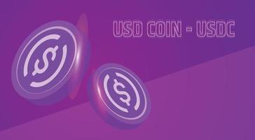 usd mynt usdc kryptovaluta teknologi vektor illustration bakgrund