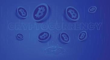 bitcoin btc kryptowährung technologie vektor illustration hintergrund
