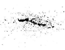 Abstrakt svart bläckstänk akvarell, Splash akvarell spray textur isolerad på vit bakgrund. Vektor illustration.