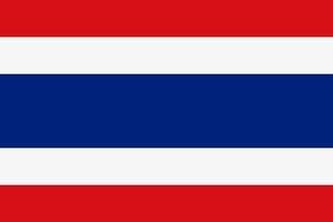 thailändska flaggan vektor ikon. thailands flagga.