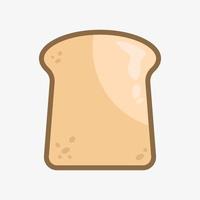 geschnittene Toastbrotvektorillustration lokalisiert auf weißem Hintergrund. frühstückskonzept toast im flachen designstil. vektor