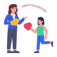 ein Illustrationsdesign des glücklichen Lehrertages vektor