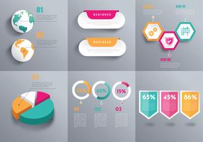 Vektor-Satz der infographic Elemente 3d vektor