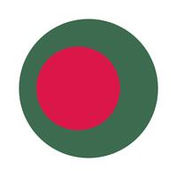 Runde Flagge von Bangladesch. vektor