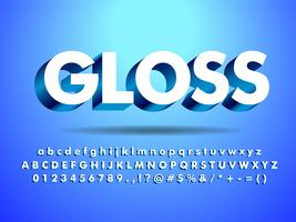 3d Glossy &amp; Shine Text Effect vektor