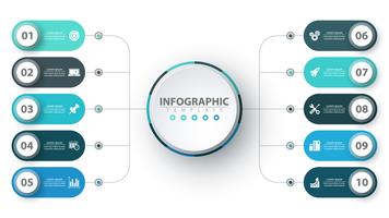 Business infographic. Papper origami mall. vektor