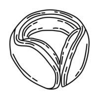 Winter-Ohrenwärmer für Herren-Symbol. Gekritzel handgezeichnet oder Umriss-Icon-Stil. vektor