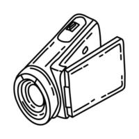 Camcorder-Kamera-Symbol. Gekritzel handgezeichnet oder Umriss-Icon-Stil. vektor