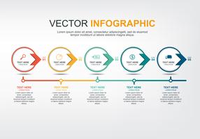 Infografik-Elemente-Design mit 5 Optionen vektor