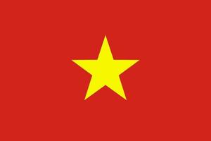 vietnamesiska flaggan vektor ikon. vietnams flagga.