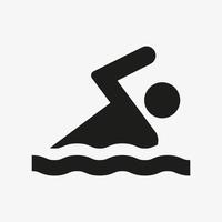 Schwimmsymbol. Vektor-Schwimmbad-Piktogramm. Schwimmen-Symbol. vektor