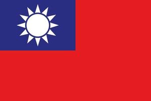 Symbol für den Vektor der taiwanesischen Flagge. die flagge von taiwan.