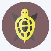 sällskapsdjur sköldpadda ikon i trendig platt stil isolerad på mjuk blå bakgrund vektor