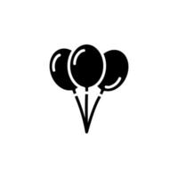 Ballon-Solid-Symbol-Vektor-Illustration-Logo-Vorlage. für viele Zwecke geeignet. vektor