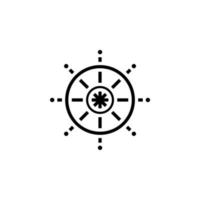 Ruder, Nautik, Schiff, Boot solide Symbol Vektor Illustration Logo Vorlage. für viele Zwecke geeignet.