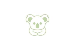 lustiger niedlicher Baby-Koala-Karikatur-Maskottchen-Charakter-Logo-Design-Vektor vektor