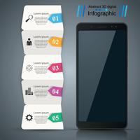 digital gadget, smartphone. Business Infographic. vektor