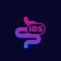IBS-ikonen, colon irritabile, vektordesign vektor