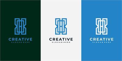 modern bokstav hb logotyp designkoncept. linjekonst bokstav hb, bhb, bh elegant logotypdesign inspiration vektor