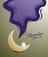 Symbol für Ramadan und Ied Al Fitr ist gemeines Moeslim-Symbol und Hintergrund vektor