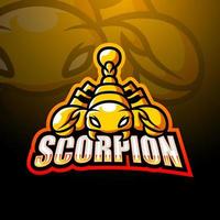 scorpion maskot esport logo design vektor