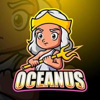 oceanus maskot esport logotypdesign vektor