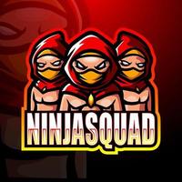 ninja maskot logotyp design vektor