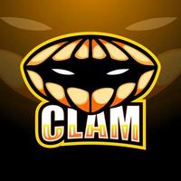 clam mascot esport logotypdesign vektor