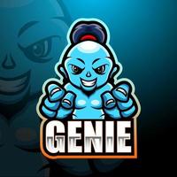 genie mascot esport logotypdesign vektor