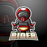 Rider maskot esport logotypdesign vektor