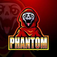 skull phantom maskot esport logotypdesign vektor