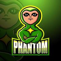 phantom mascot esport logotypdesign vektor