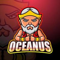 oceanus maskot esport logotypdesign vektor