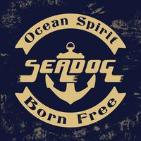 Ocean Spirit Vintage Briefmarke vektor