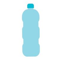 blaues Plastikflaschen-Symbol im flachen Design. isoliert auf weißem Hintergrund. vektor