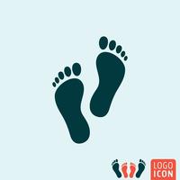 Footprint-Symbol isoliert vektor