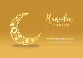 ramadan kareem islamisches design mit islamischer verzierung im halbmond vektor