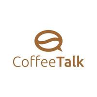 Kaffee-Talk-Vektor-Logo-Design vektor