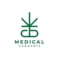 Logo-Design für Cannabis-Marihuana-Kapseln vektor