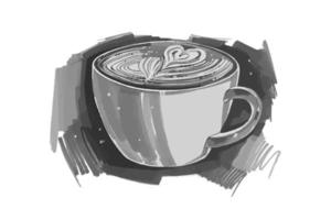 Skizze Kaffeetasse. handgemalt. Vektor-Illustration. vektor