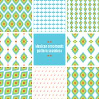 Mexikanisches folkloristisches Maßwerk-Textilnahtloses Muster vektor