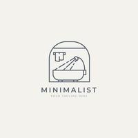 minimalistiska möbler logotyp design vektorbild vektor