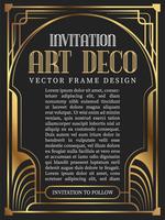 Luxus Vintage Frame Art-Deco-Stil. Vektor-Illustration