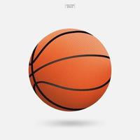 basketboll på vit bakgrund. vektor illustration.