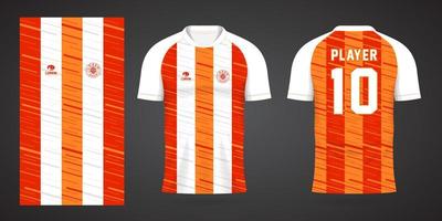 orange sportskjorta jersey designmall vektor