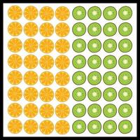 frukt orange kiwi vektor bakgrund