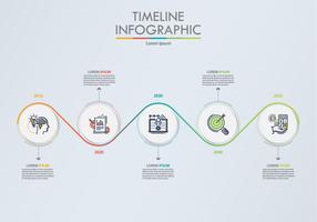 Präsentationsvorlage Business Infografik mit 5 Optionen. vektor